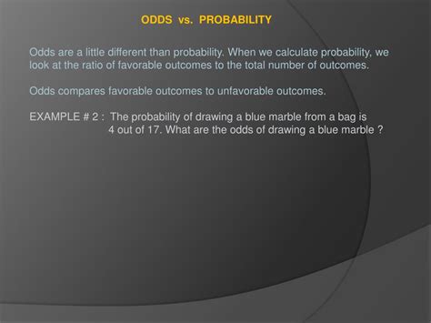 Image result for Odds Probability Examples