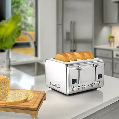 MegaChef 4-Slice Stainless Steel Toaster