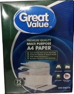 Flipkart.com | Great Value Printer Paper Unruled A4 75 gsm A4 paper ...