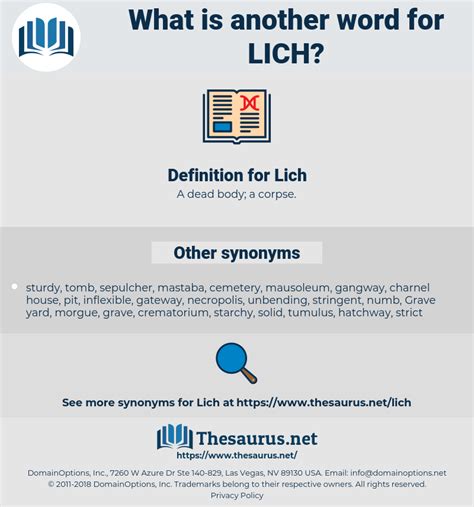 Synonyms for LICH - Thesaurus.net