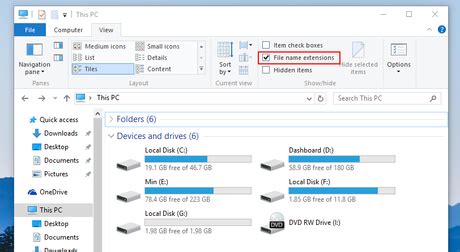 Enable Viewing of File Extensions 的图像结果