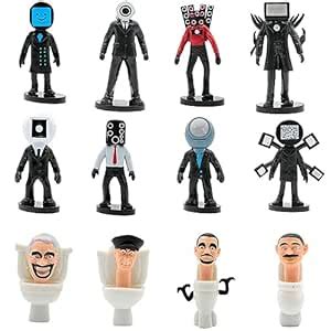 Buy Skibi-Toilet Toy Figure,12pcs Skibi-Toilet Cool Game Character ...