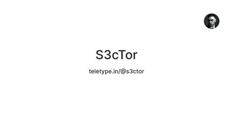S3cTor — Teletype