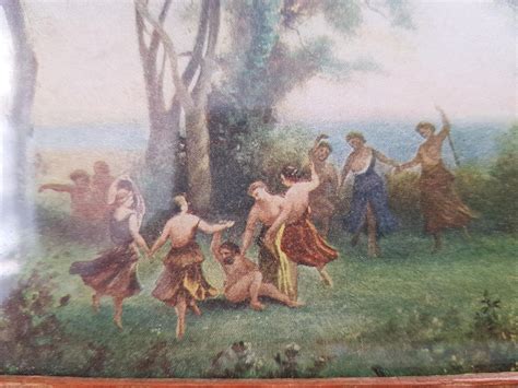 BEAUTIFUL 1920s Framed Litho Print,dancing Nymphs in the Woods,lovely ...
