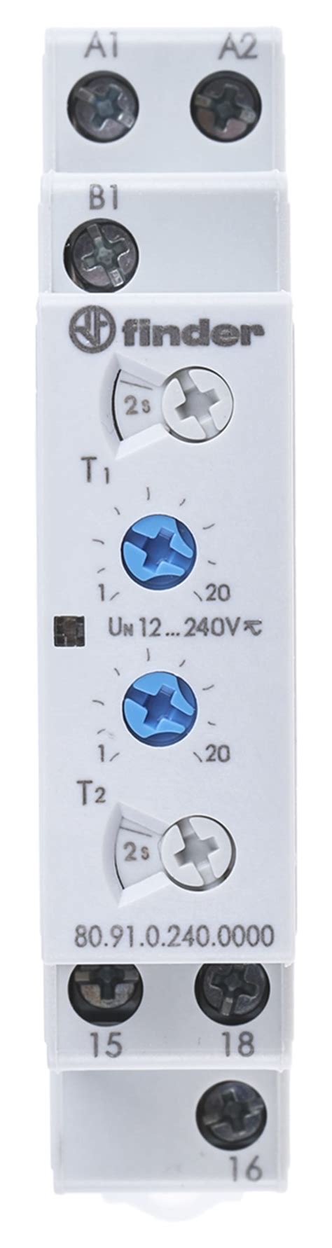 80.91.0.240.0000 Finder | Finder 80 Series Series DIN Rail Mount Timer ...