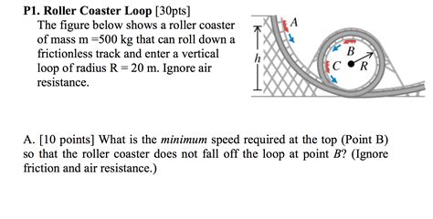 Image result for Physics Roller Coaster Loop Problem