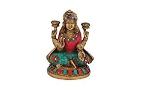 Buy Arihant Craft® Hindu Goddesses Lakshmi Idol Turquoise Gem Stone ...