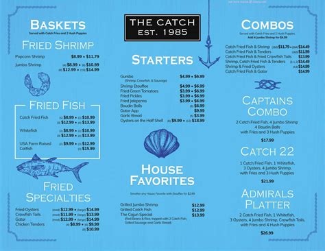 Menu at The Catch: Denton restaurant, Denton