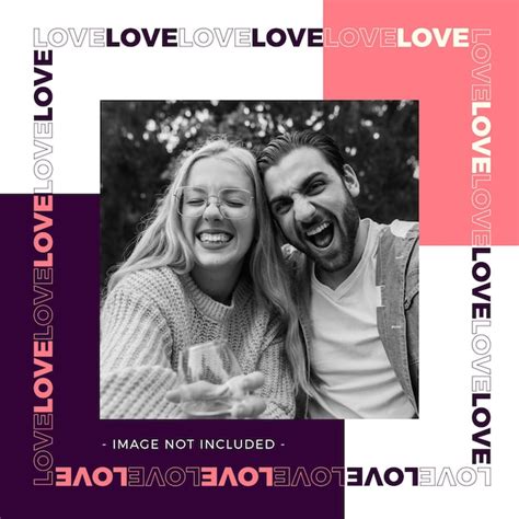 Love Post para o Dia dos Namorados | Vetor Grátis