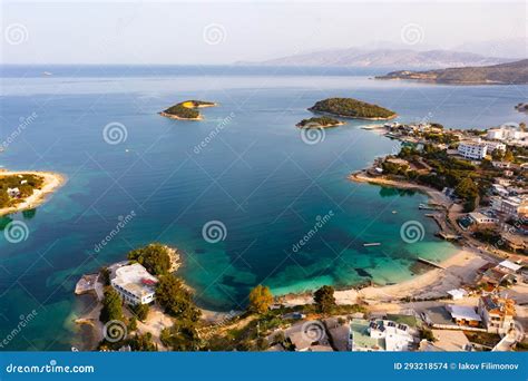 Aerial Photo of Albanian Village Ksamil Stock Photo - Image of aerial ...