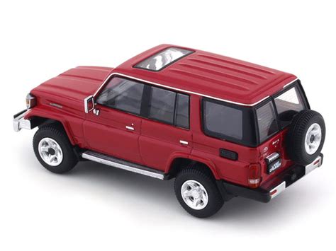 2001 Toyota Land Cruiser 70 ZX red 1:64 Hobby Japan diecast scale model ...