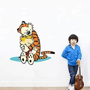 Rawpockets 'Calvin and Hobbes Love ' Wall Sticker (PVC Vinyl, 90 cm x ...