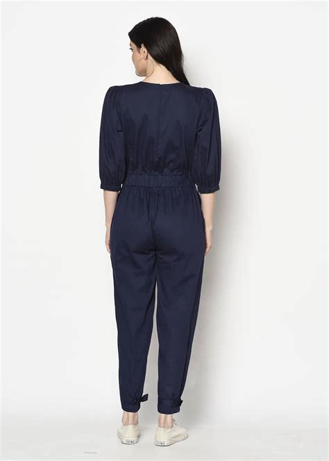 Blue Belted Jumpsuit