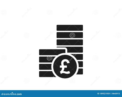 Pile of British Pound Sterling Coins Icon. Vector Finance and Money Symbol Stock Vector ...
