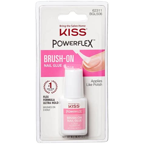 KISS Powerflex Glue Brush on Nail Glue 23g | LOOKFANTASTIC