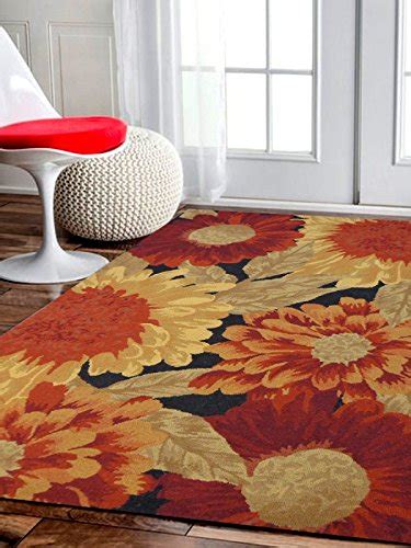 Buy Story@Home Floral Pattern Woolen Handmade 60 X 96 Carpets for ...