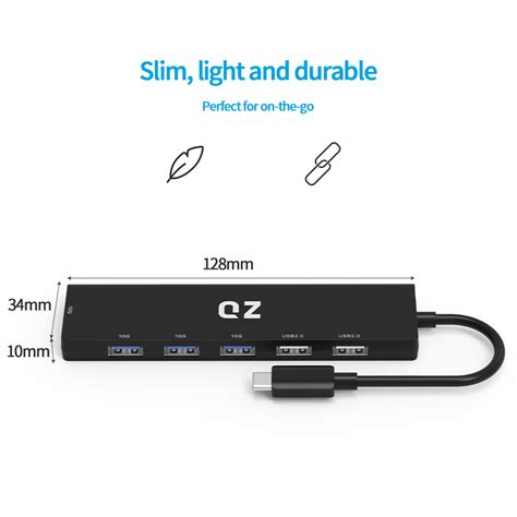 Buy QZ USB 3.2 hub | 3.2 hub 10 Gbps | USB C 3.2 | USB 3.2 hub type c ...