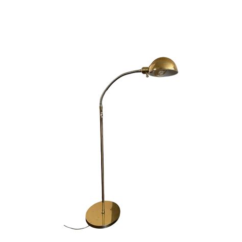 Vintage Mid Century Modern Gold Arc Floor Lamp with Adjustable Shade ...