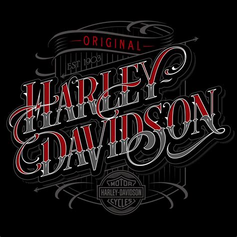 Lettering Harley Davidson Script Font | Marihukubun