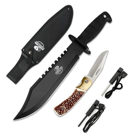 Mossy Oak 15 Inch Survival Bowie Knife And Folding Pocket | Desertcart ...