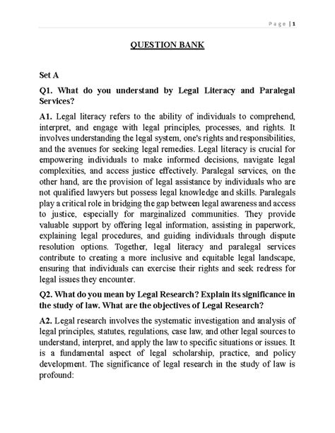 Legal Education AND Research Methodology(LL.M-2nd sem) Questions and ...