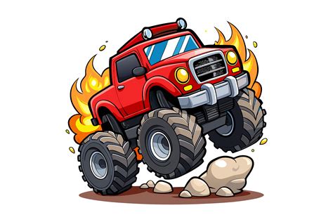 Monster Truck Clipart Vector Graphic by Depict_Design · Creative Fabrica