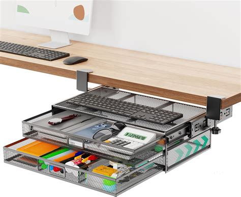 Verponity 2-Layer Under Desk Drawer Storage & Organizer with India | Ubuy