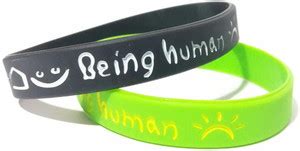 Skycart Being human silicone wrist band for men and women pack 2 Men ...