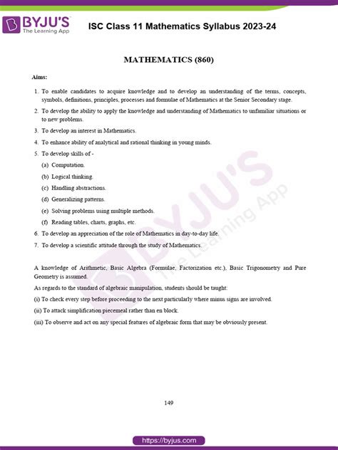 Image result for ISC Class 11 Applied Mathematics Syllabus