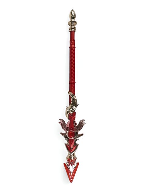 Red Crystal Miniature Staff or Spear Prop - Fire Element Collectible ...