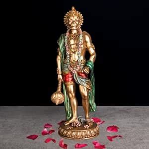 Buy The Advitya Standing Hanuman Ji Murti| Bajrangbali Sitting Resin ...