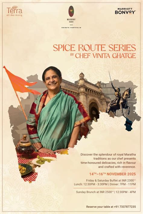 Spice Route Series by Chef Vinita Ghatge, Mulberry Shades Bengaluru ...