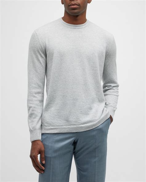 ZEGNA Men's Cashmere Crewneck Sweater | Neiman Marcus