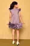Buy Purple Neoprene Ruffled Dress For Girls by Banana Bee Online at Aza ...