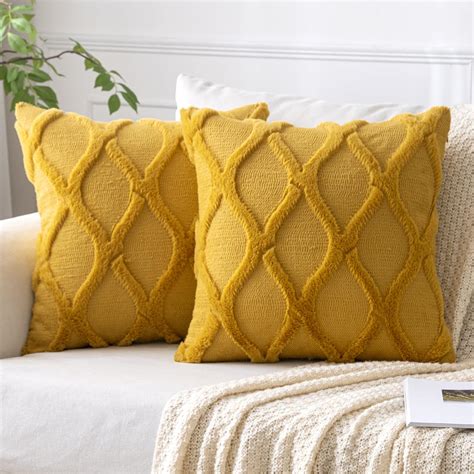 Amazon.com: MIULEE Spring Decorative Throw Pillow Covers Mustard Yellow ...