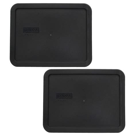 Buy Pyrex 7211-PC Black Plastic Rectangle Replacement Storage Lids - 2 ...