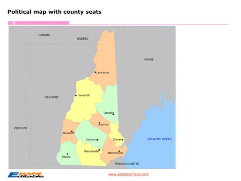New Hampshire County Map