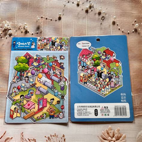 3 Sheets Doraemon Theme 3D landscape Scenery Stickers – Team Black Store
