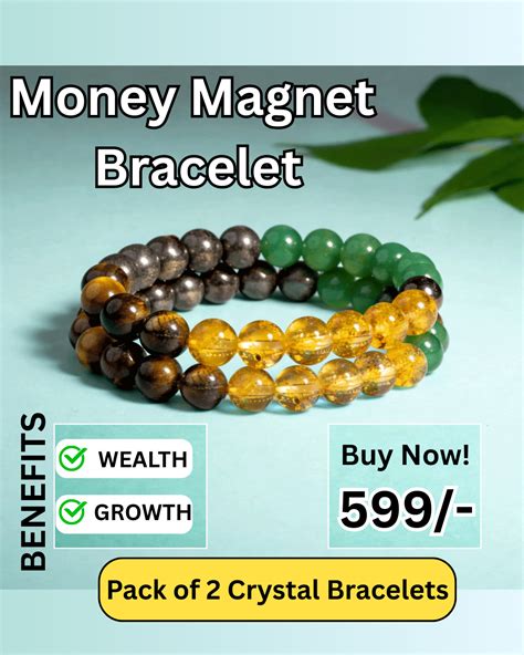 Wealth Income & Prosperity- Money Magnet Crystal Bracelet | Pyrite, Ti ...