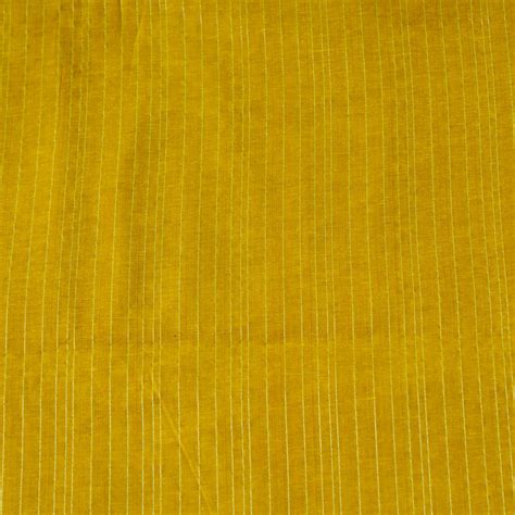 Pure Cotton South Handloom Mustard Silver Zari Stripes Woven Fabric ...