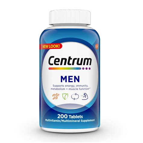 Suplemento Centrum Multivitamínico para hombres 200 comprimidos ...