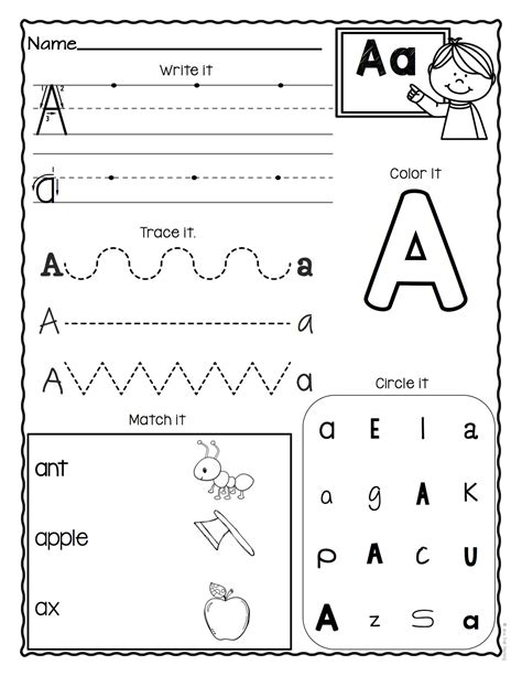 Letter A Worksheets Free Printables - King Printables