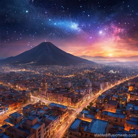 Mexico City at Night | Stable Diffusion Online