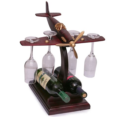 Elevate Your Home Bar with Flying Airplane Wine Holder - Modern Decor