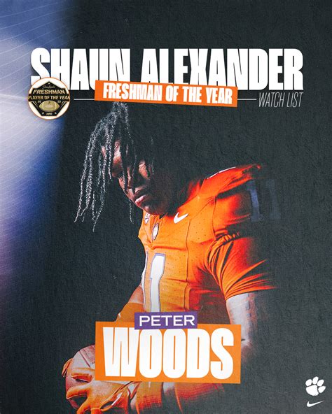 Woods Named to Shaun Alexander Freshman of the Year Award Watch List ...