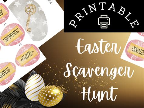 Easter Scavenger Hunt Printable Game for Kids Egg Hunt Games