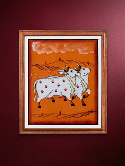 Krishna's cows in Pichwai Painting Online