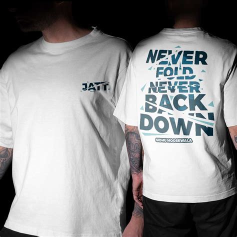 Buy Never Fold Never Back Down Oversized T Shirt Online For Men ...