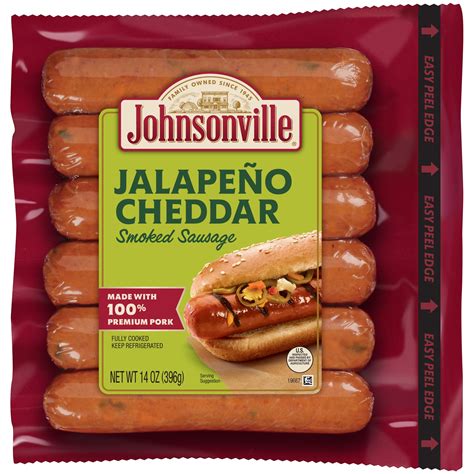 Johnsonville Hot Fully Cooked Original Jalapeno & Cheddar Smoked ...