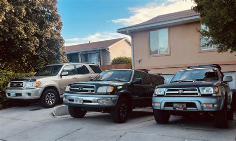 The trifecta. ‘02 Sequoia, ‘02 Tundra, and ‘00 4Runner : Toyota